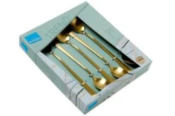 Amefa Austin 1410 Six Sorbet Spoons/Latte Macchiato Spoons, Matt Gold -Kitchen Knife Store AM1410AUTR06AV6 04 amefa