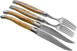 Laguiole En Aubrac CCF99OLIHL 4-piece Cutlery Set Olive Wood -Kitchen Knife Store AUCCF99OLIHL 03 laguiole en aubrac