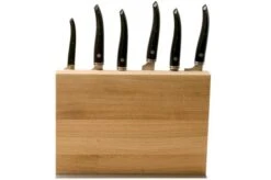 Laguiole En Aubrac Gourmet COL99CUIGOEBIB 6-piece Knife Set Ebony Wood With Knife Block -Kitchen Knife Store AUCOL99CUIGOEBIB 03 laguiole en aubrac