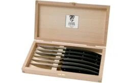 Claude Dozorme Le Thiers Steak Knife Set 6-piece, Matted Black -Kitchen Knife Store CD2 90 001 90M 06 claude dozorme
