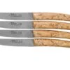 Claude Dozorme Le Thiers Steak Knife Set 4-piece, Birch Wood Red