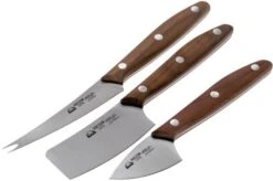 Due Cigni 1896, 2C1018NO 3-piece Cheese Knife Set, Walnut Wood -Kitchen Knife Store DG2C1018NO 03 due signi 1896
