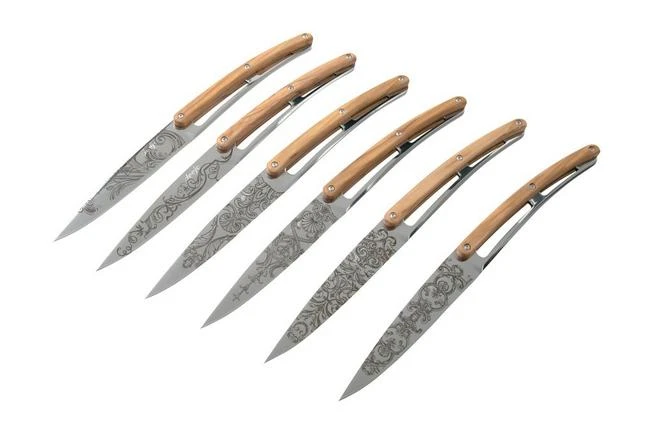 Deejo Grand Siecle 6AB000106 Olive Wood, 6-piece Steak Knife Set 4 Deejo Grand Siecle 6AB000106 Olive Wood, 6-piece Steak Knife Set - Image 2
