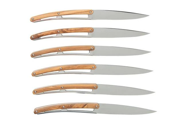 Deejo Grand Siecle 6AB000106 Olive Wood, 6-piece Steak Knife Set 5 Deejo Grand Siecle 6AB000106 Olive Wood, 6-piece Steak Knife Set - Image 3