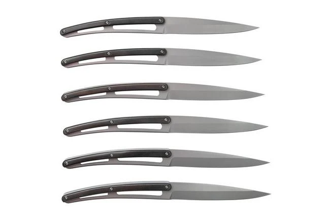 Deejo Japanese 6FB000105 Ebony Wood, 6-piece Steak Knife Set 5 Deejo Japanese 6FB000105 Ebony Wood, 6-piece Steak Knife Set - Image 3