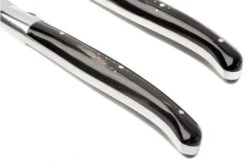 2-pc Black Horn Tip Fontenille Pataud Steak Knives -Kitchen Knife Store FPLTC2PCN 07 fontenille pataud fpltc2pcn steakmessenset buffel d7