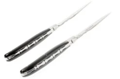 2-pc Black Horn Tip Fontenille Pataud Steak Knives -Kitchen Knife Store FPLTC2PCN 08 fontenille pataud fpltc2pcn steakmessenset buffel d8