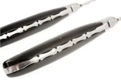 2-pc Black Horn Tip Fontenille Pataud Steak Knives -Kitchen Knife Store FPLTC2PCN 09 fontenille pataud fpltc2pcn steakmessenset buffel d9