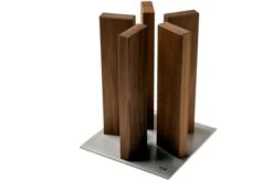 Kai Stonehenge Magnetic Knife Block, Steel/walnut Wood, STH-5