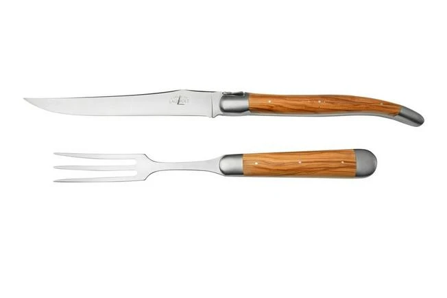 Forge De Laguiole Carving Set Olivewood, 1217INOLF17 3 Forge De Laguiole Carving Set Olivewood, 1217INOLF17