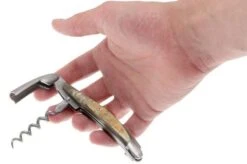 Forge De Laguiole SOM1CASAT, Sommelier Knife Matted, Aubrac-cow Horn -Kitchen Knife Store LASOM1CASAT 05 forge de laguiole kelnersmes lasom1casat 05