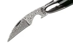 Forge De Laguiole SOMBF Waiter's Corkscrew With Sheath, Damascus, Buffalo Horn -Kitchen Knife Store LASOMBFPINLDIN 03 forgelaguiole