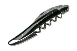 Forge De Laguiole SOMBF Waiter's Corkscrew With Sheath, Damascus, Buffalo Horn -Kitchen Knife Store LASOMBFPINLDIN 05 forgelaguiole