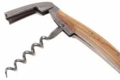 Forge De Laguiole Wine Opener, Olive Wood -Kitchen Knife Store LASOMOL 03 forge de laguiole kelnermes lasomol d3