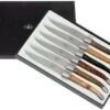 Forge De Laguiole, T62MINBOISSAT, Matted With 6 Types Of Wood -Kitchen Knife Store LAT62MINBOISSAT 01 forge de laguiole steakmesset lat62minboissat 01