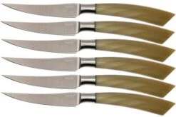 Saladini 6-pc Steak Knife Set 23 Cm, Ox Horn