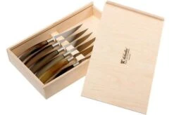 Saladini 6-pc Steak Knife Set 23 Cm, Ox Horn -Kitchen Knife Store SL4001PC6 03 saladini sl4001pc6 03