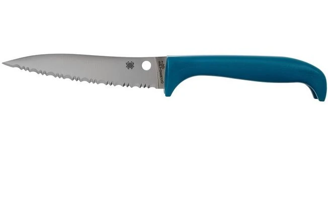 Spyderco Counter Puppy Serrated Tomato Knife Blue, K20SBL 3 Spyderco Counter Puppy Serrated Tomato Knife Blue, K20SBL