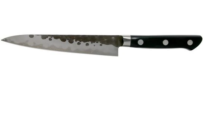 Tojiro DP 3-layer Hammered Blade Utility Knife 13 Cm, F-1101 3 Tojiro DP 3-layer Hammered Blade Utility Knife 13 Cm, F-1101