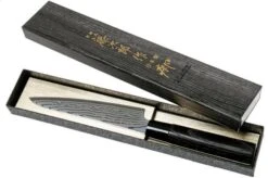 Tojiro Shippu Black Damascus Utility Knife 13 Cm, FD-1592 -Kitchen Knife Store TJFD 1592 08 tojiro sippu black