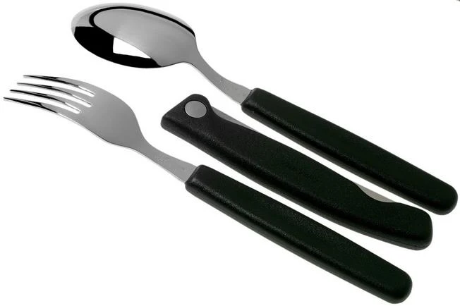 Victorinox Swiss Classic 3-piece Cutlery Set Black With Foldable Knife 4 Victorinox Swiss Classic 3-piece Cutlery Set Black With Foldable Knife - Image 2