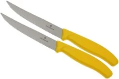Victorinox Swissclassic Pizza/steak Knife Yellow, Set Of 2, 6.7936.12L8B