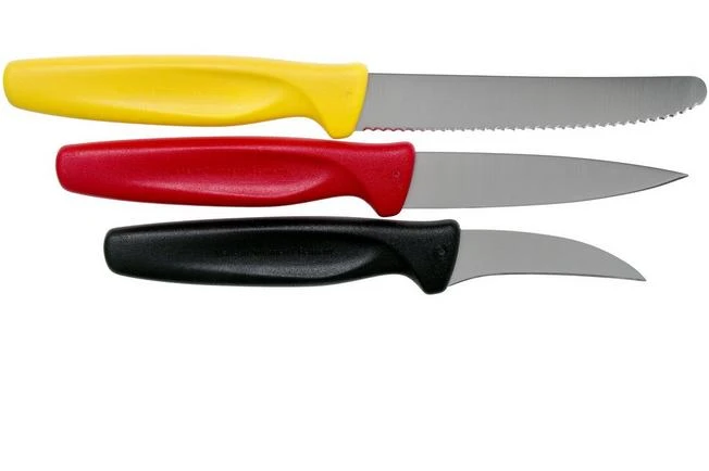 Wüsthof Create Collection Three-piece Peeling Knife Set, Black, Red And Yellow 4 Wüsthof Create Collection Three-piece Peeling Knife Set, Black, Red And Yellow - Image 2